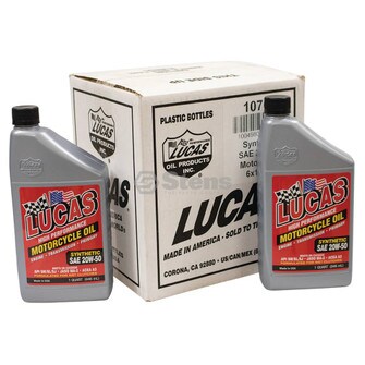 Motorcycle Oil, Synthetic 20W-50, 6 Bottles/1 Qt (Stens 051-669)