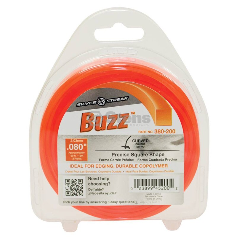 Stens # 380-200 Buzz Trimmer Line For .080 50' Clam Shell
