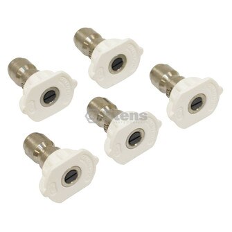 3.0 Size, White, 5 Pack 1/4" Composite Spray Nozzle (Stens 758-062)