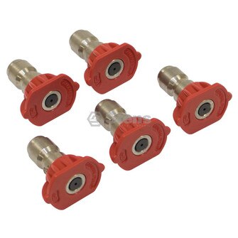 4.0 Size, Red, 5 Pack 1/4" Composite Spray Nozzle (Stens 758-067)