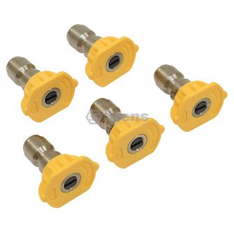 3.5 Size, Yellow, 5 Pack 1/4' Composite Spray Nozzle (Stens 758-075)