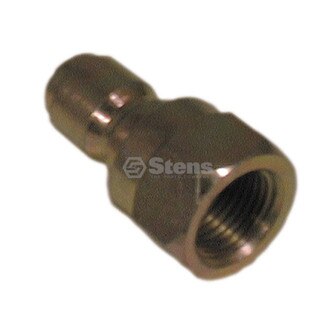 Quick Coupler Plug Female, 3/8" Pl Steel, Female, 4000 PSI (Stens 758-575)