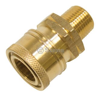 Quick Coupler Socket, 3/8" Male Brass (Stens 758-902)