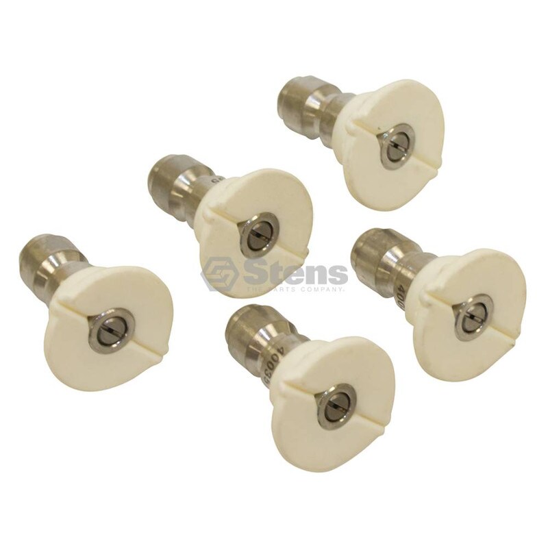 Stens # 758-992 Quick Coupler Nozzle Set For 40 Degree, Size 5.5, White