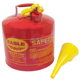 Metal Safety Fuel Can, Eagle 5 Gallon With Funnel (Stens 765-188)