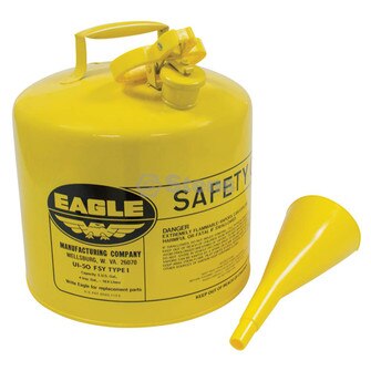 Metal Safety Diesel Can, Eagle 5 Gallon With Funnel (Stens 765-200)